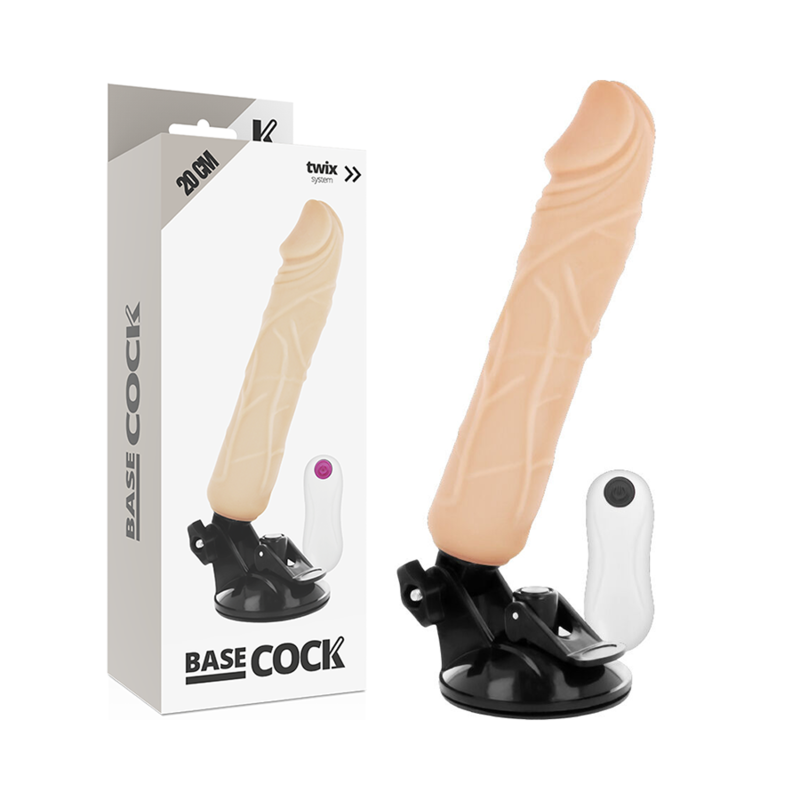 BASECOCK - VIBRADOR REALISTA NATURAL COM CONTROLE REMOTO 20 CM -OU- 4 CM