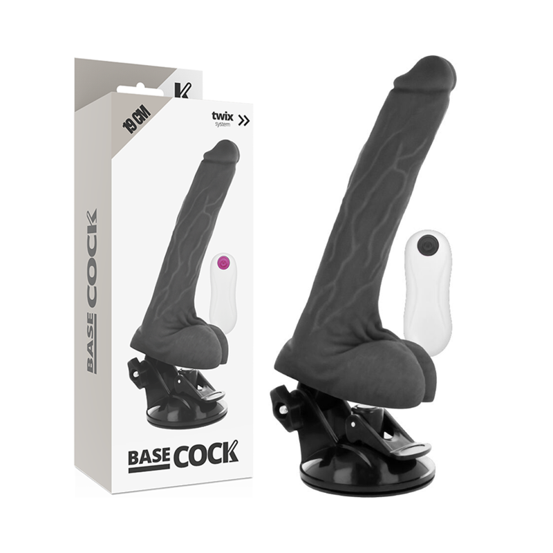 BASECOCK - VIBRADOR REALISTA NATURAL COM CONTROLE REMOTO 19 CM -OU- 4 CM