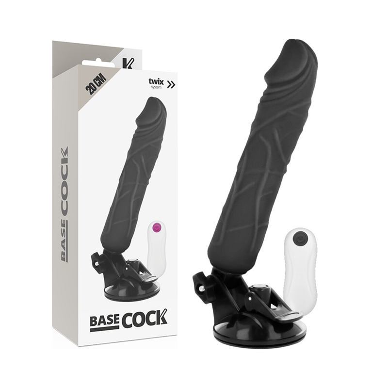 BASECOCK - VIBRADOR REALISTA NATURAL COM CONTROLE REMOTO 20 CM -OU- 4 CM