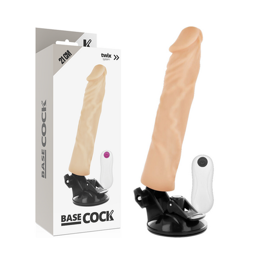 BASECOCK - VIBRADOR REALISTA NATURAL COM CONTROLE REMOTO 21 CM -OU- 4 CM