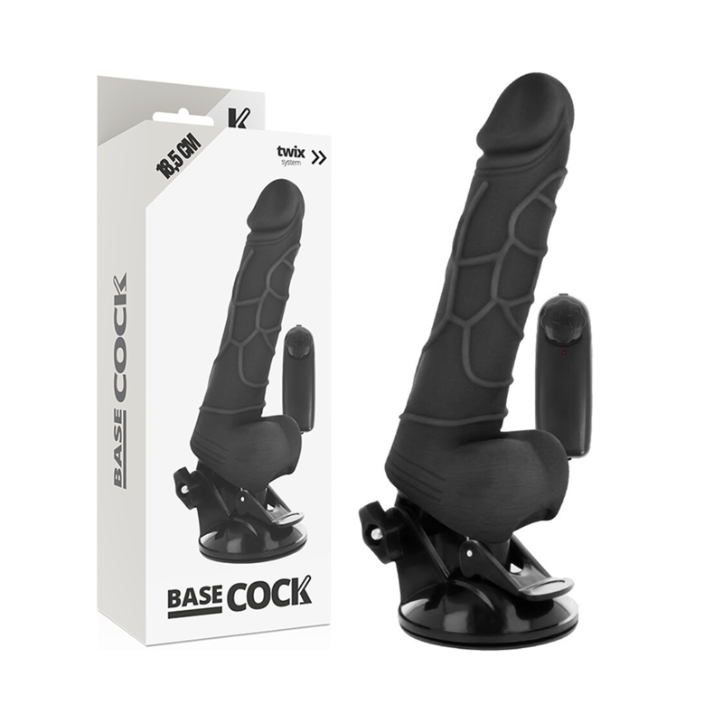 BASECOCK - VIBRADOR REALISTA NATURAL COM CONTROLE REMOTO 18,5 CM -OU- 4CM