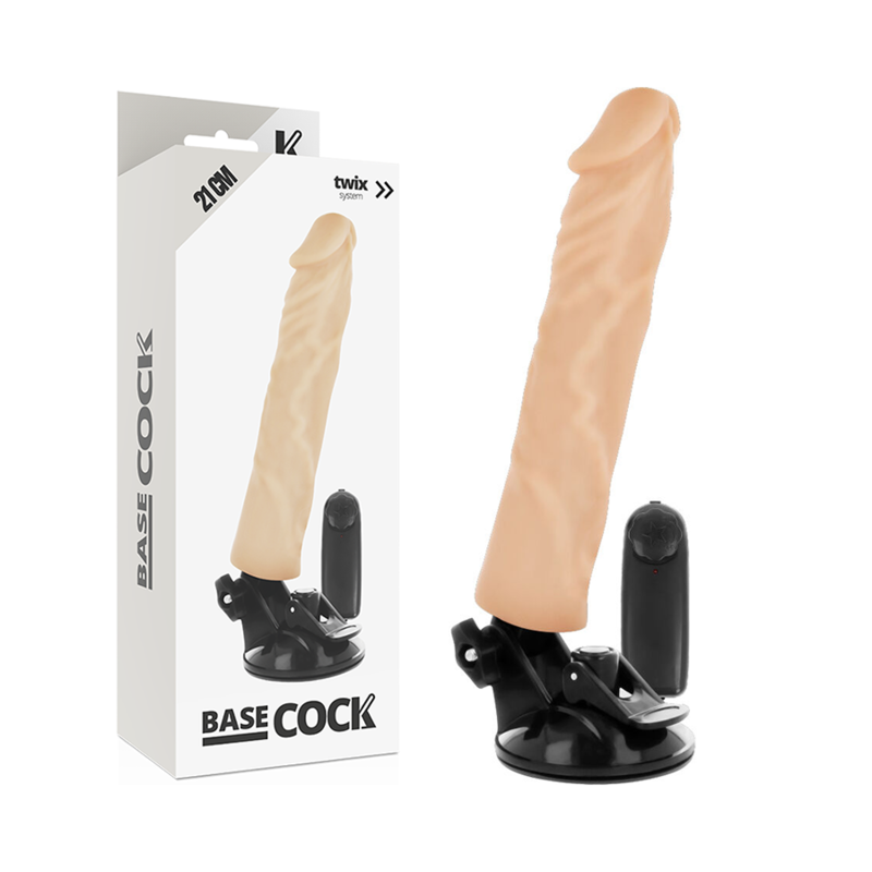 BASECOCK - VIBRADOR REALISTA NATURAL COM CONTROLE REMOTO 21 CM -OU- 4 CM