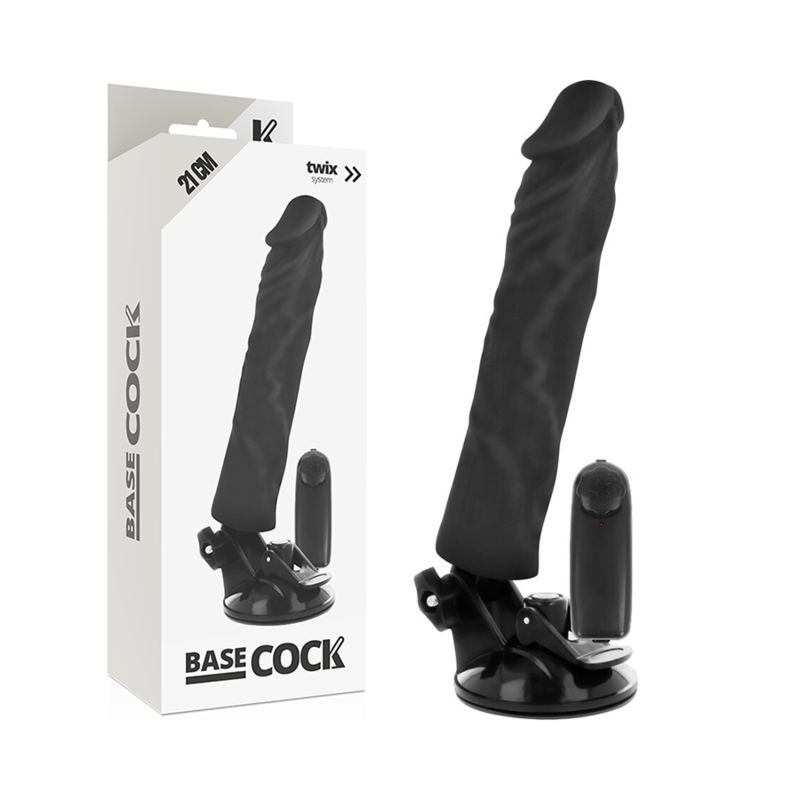 BASECOCK - VIBRADOR REALISTA NATURAL COM CONTROLE REMOTO 21 CM -OU- 4 CM