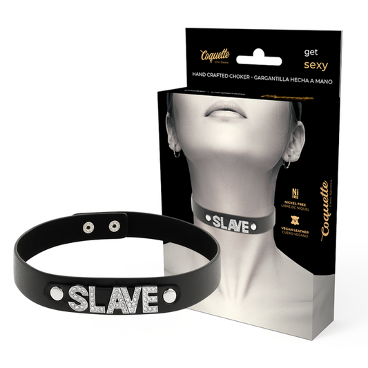 COQUETTE CHIC DESIRE - VEGAN LEATHER SLAVE CHOKER