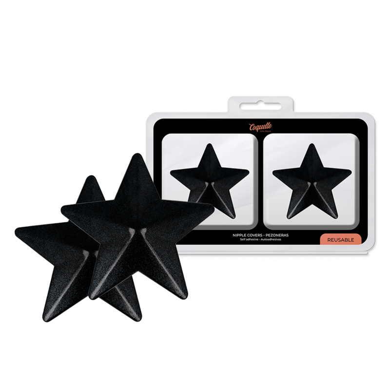 COQUETTE CHIC DESIRE - CAPAS DE MAMILOS DE METAL BLACK STARS