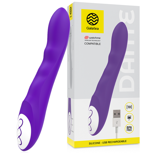 GALATEA - VIBRADOR DANTE LILAC COMPATÍVEL COM TECNOLOGIA WIRELESS WATCHME