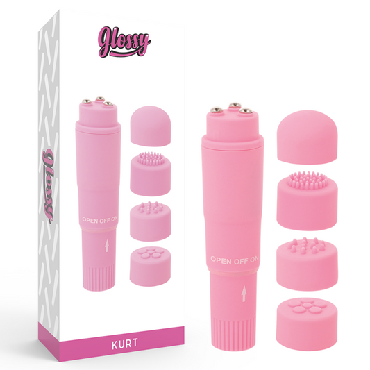 GLOSSY - MASSAGEADOR KURT DE BOLSO ROSA