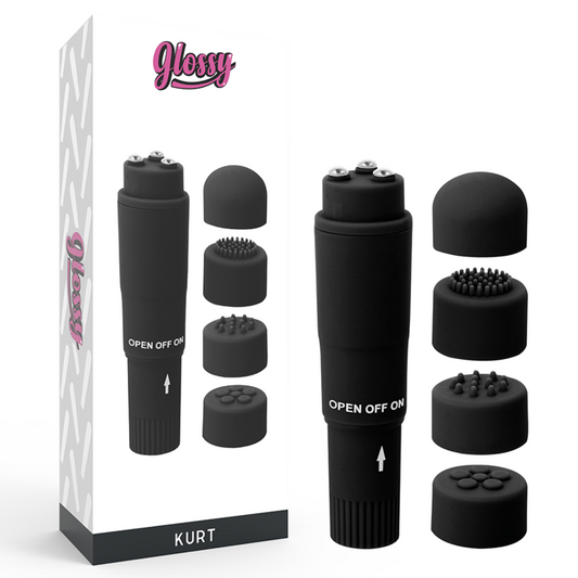 GLOSSY - MASSAGEADOR KURT DE BOLSO PRETO