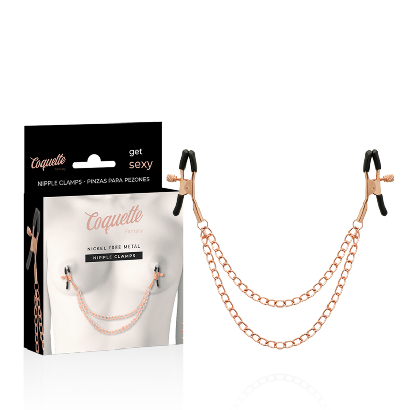 COQUETTE CHIC DESIRE - FANTASY METAL NIPPLE CLAMPS WITH CHAIN