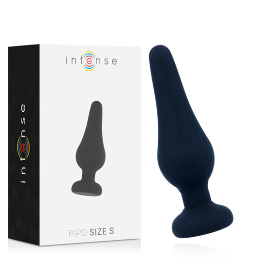 INTENSO - PLUG ANAL PIPO S SILICONE PRETO 9,8 CM