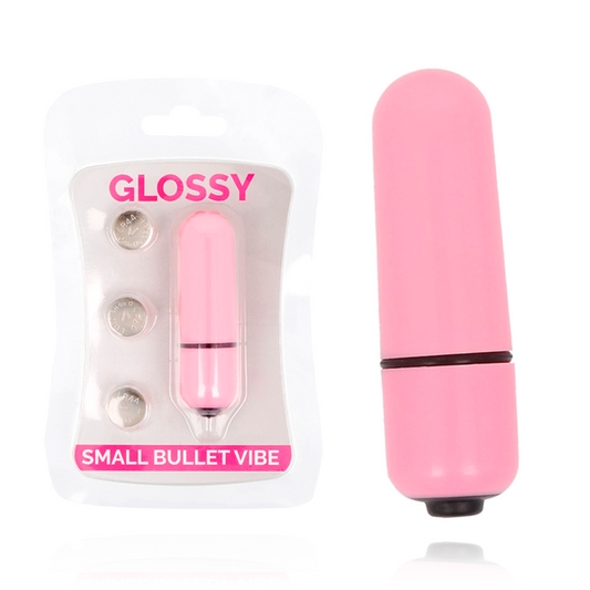 GLOSSY - SMALL PINK VIBRATING BULLET