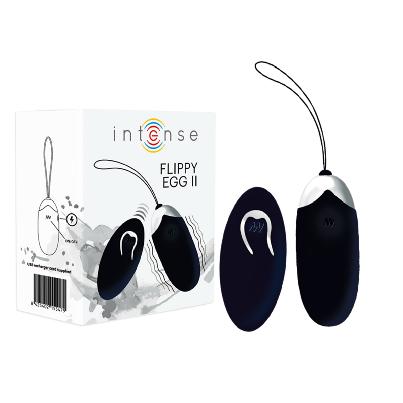 INTENSE - FLIPPY II REMOTE RECHARGEABLE EGG BLACK