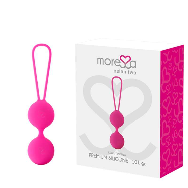 MORESSA - OSIAN TWO TREINAMENTO DO PISO PÉLVICO 101gr PREMIUM SILICONE ROSA