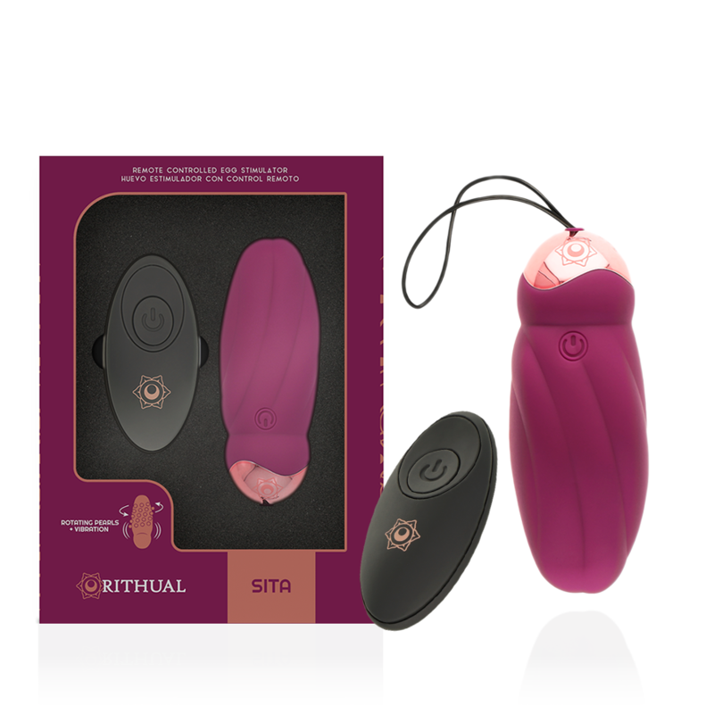 RITHUAL - SITA EGG CONTROLE REMOTO PÉROLA ROTAÇÃO + VIBRAÇÃO