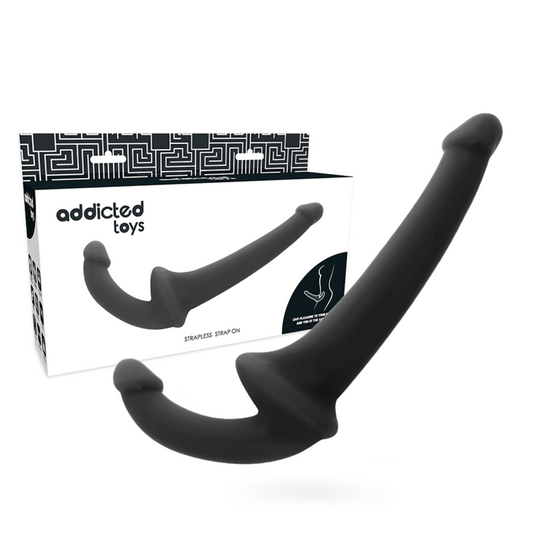 ADDICTED TOYS - BLACK HARNESS-FREE DILDO