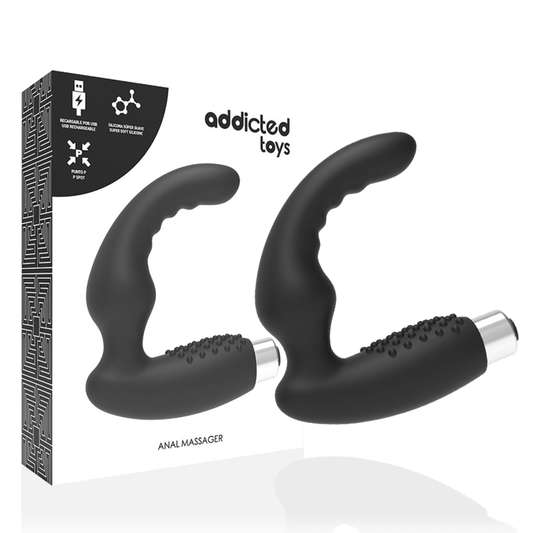 ADDICTED TOYS - VIBRADOR DE PRÓSTATA RECARREGÁVEL MODELO 2 - PRETO