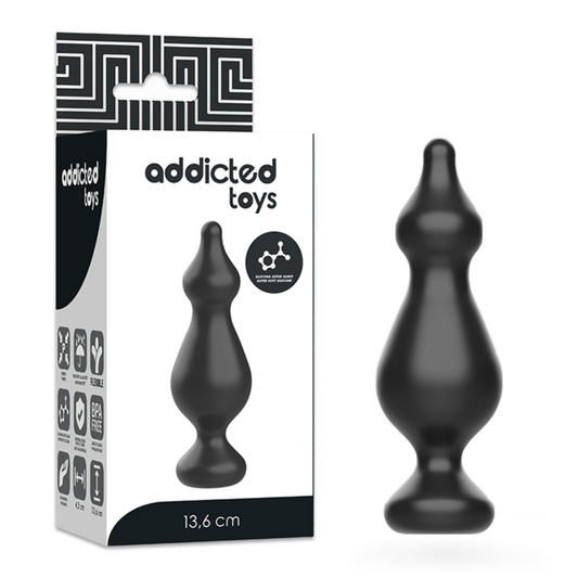 ADDICTED TOYS - PLUG SEXUAL ANAL 13,6 CM PRETO