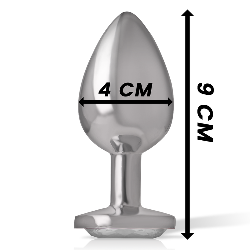 INTENSO - PLUG ANAL DE ALUMÍNIO E METAL CORAÇÃO BRANCO TAMANHO L