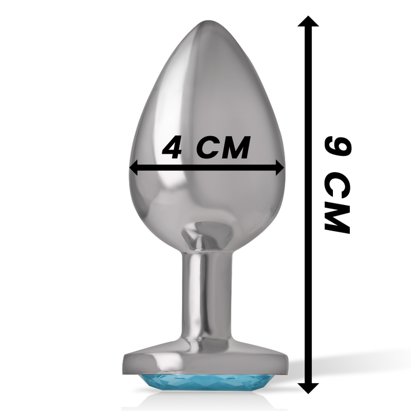 INTENSO - PLUG ANAL DE ALUMÍNIO E METAL CORAÇÃO AZUL TAMANHO L