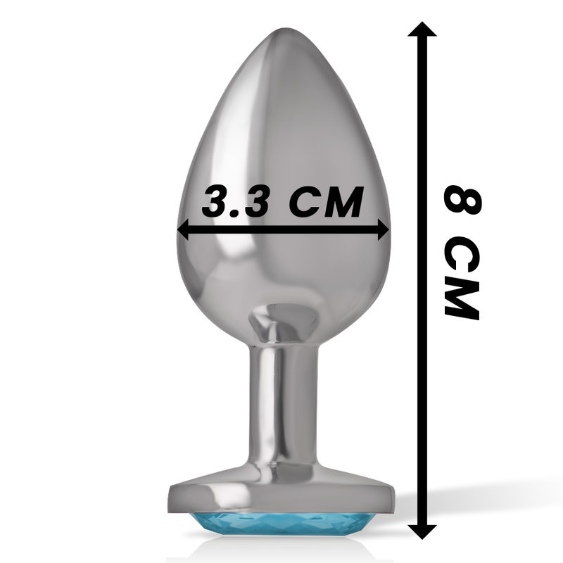 INTENSO - PLUG ANAL DE ALUMÍNIO E METAL CORAÇÃO AZUL TAMANHO M