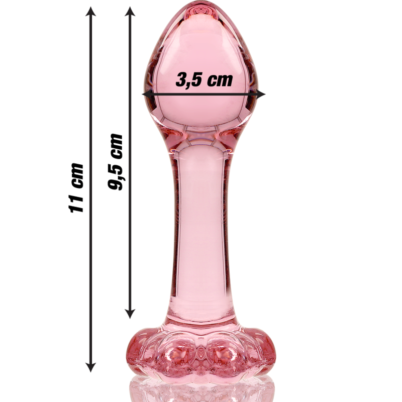 NEBULA SERIES BY IBIZA - MODEL 2 PLUG TRANSPARENT BOROSILICATE GLASS 11 CM -OR- 3.5 CM