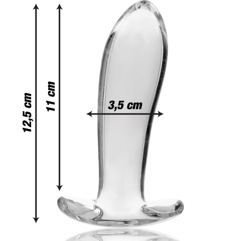 NEBULA SERIES BY IBIZA - MODEL 5 PLUG TRANSPARENT BOROSILICATE GLASS 12.5 CM -OR- 3.5 CM