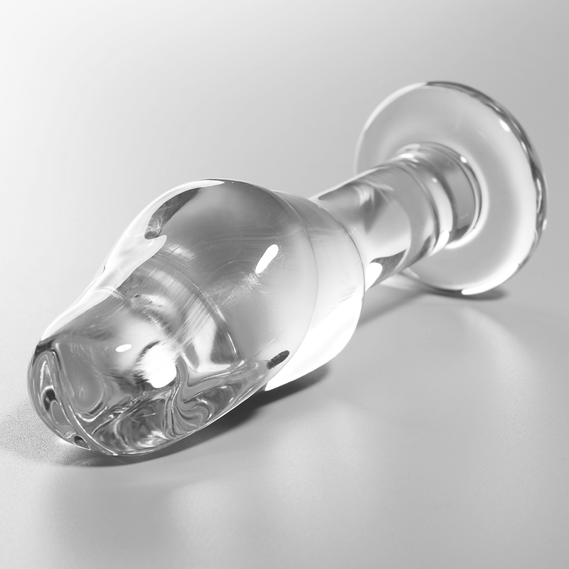 NEBULA SERIES BY IBIZA - MODEL 6 PLUG TRANSPARENT BOROSILICATE GLASS 12.5 CM -OR- 4 CM