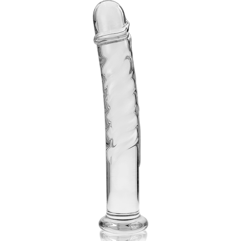 NEBULA SERIES BY IBIZA - MODEL 16 TRANSPARENT BOROSILICATE GLASS DILDO 18.5 CM -O- 3 CM