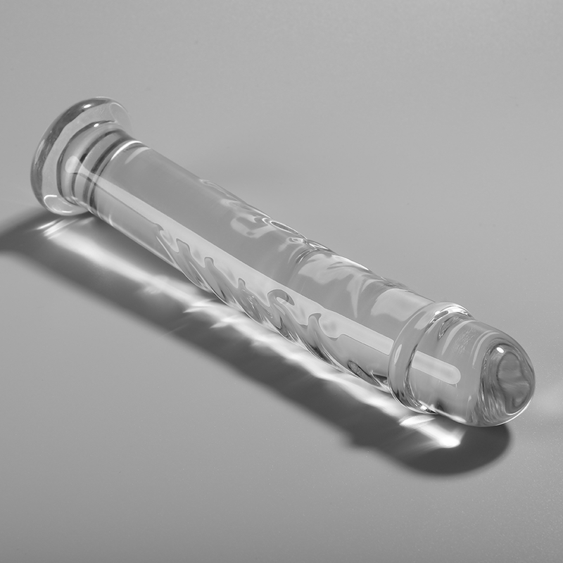 NEBULA SERIES BY IBIZA - MODEL 16 TRANSPARENT BOROSILICATE GLASS DILDO 18.5 CM -O- 3 CM