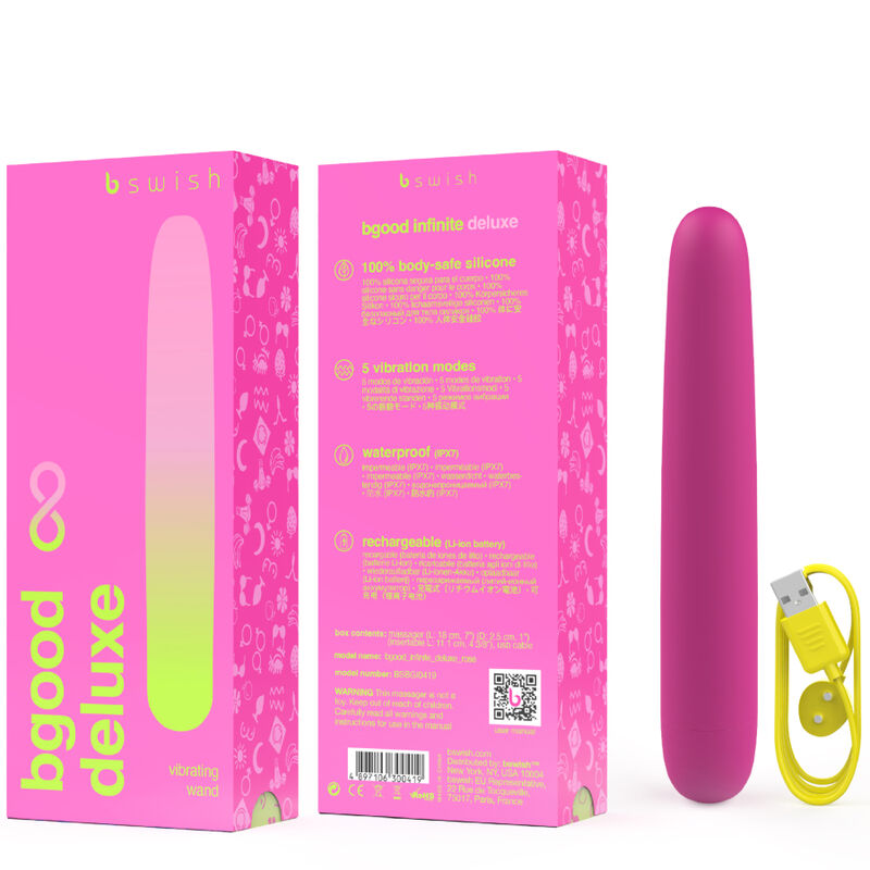 B SWISH - BGOOD INFINITE DELUXE VIBRADOR DE SILICONE RECARREGÁVEL ROSA