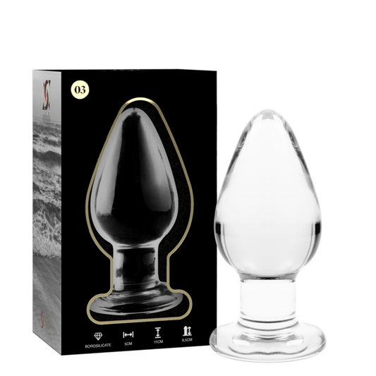 NEBULA SERIES BY IBIZA - MODELO 3 PLUG CRISTAL BOROSILICATO TRANSPARENTE 11 CM -O- 5 CM