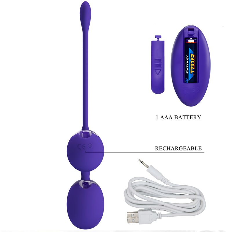 PRETTY LOVE - WILLIE YOUTH BALLS REMOTE CONTROL &amp; VIBRATION VIOLET