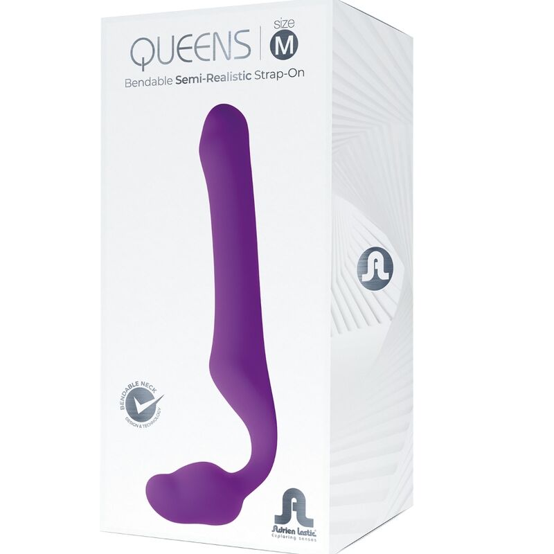 ADRIEN LASTIC - QUEENS FLEXÍVEL STRAP-ON VIOLETA TAMANHO M