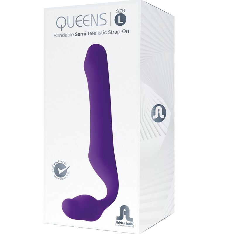 ADRIEN LASTIC - QUEENS FLEXÍVEL STRAP-ON VIOLETA TAMANHO L