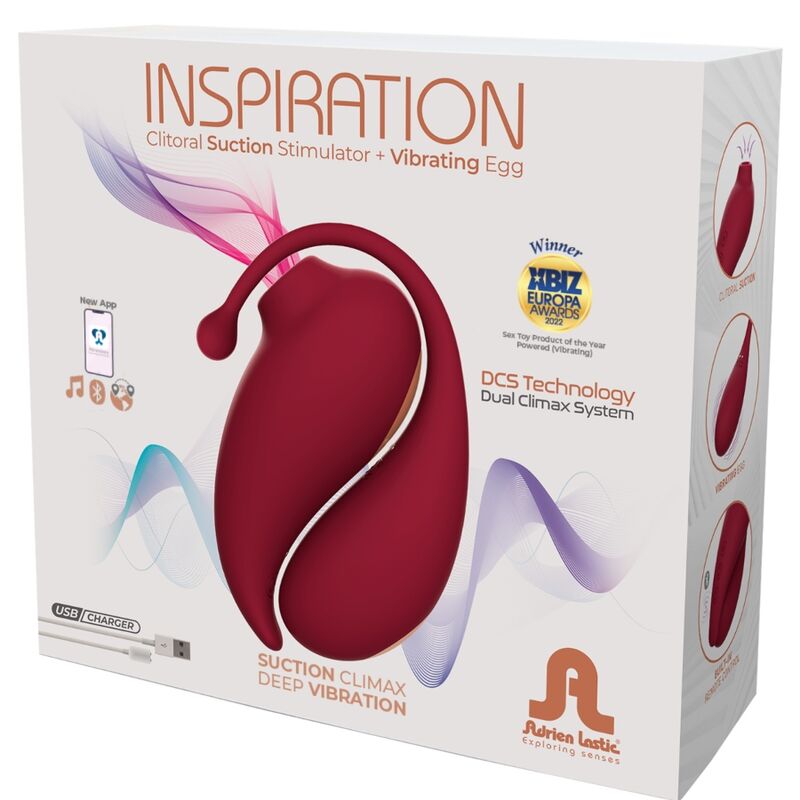 ADRIEN LASTIC - INSPIRATION CLITORIS SUCTION CUP + RED VIBRATING EGG - FREE APP