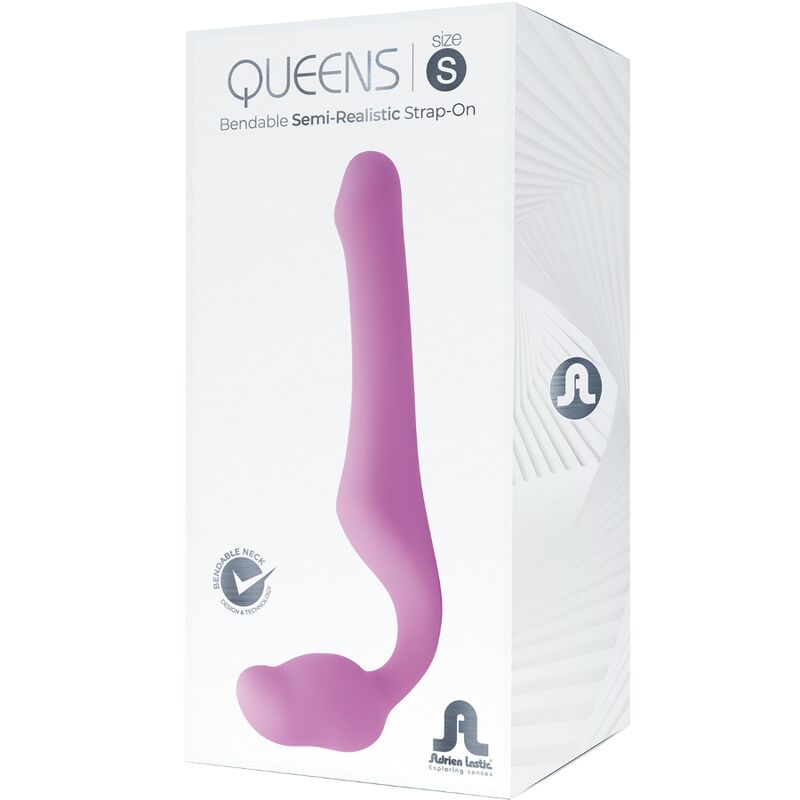 ADRIEN LASTIC - QUEENS FLEXÍVEL STRAP-ON ROSA TAMANHO S