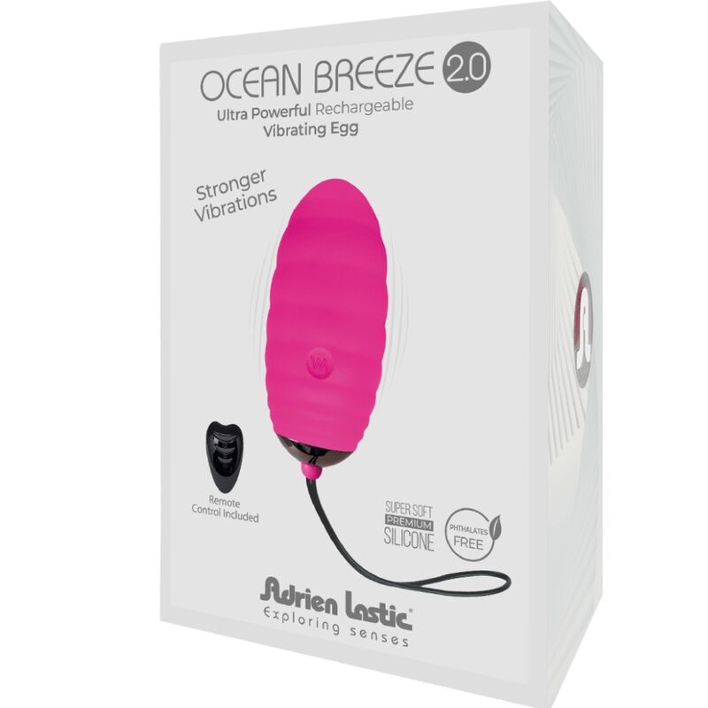 ADRIEN LASTIC - OVOS VIBRATÓRIOS RECARREGÁVEIS OCEAN BREEZE 2.0 CONTROLE REMOTO ROSA