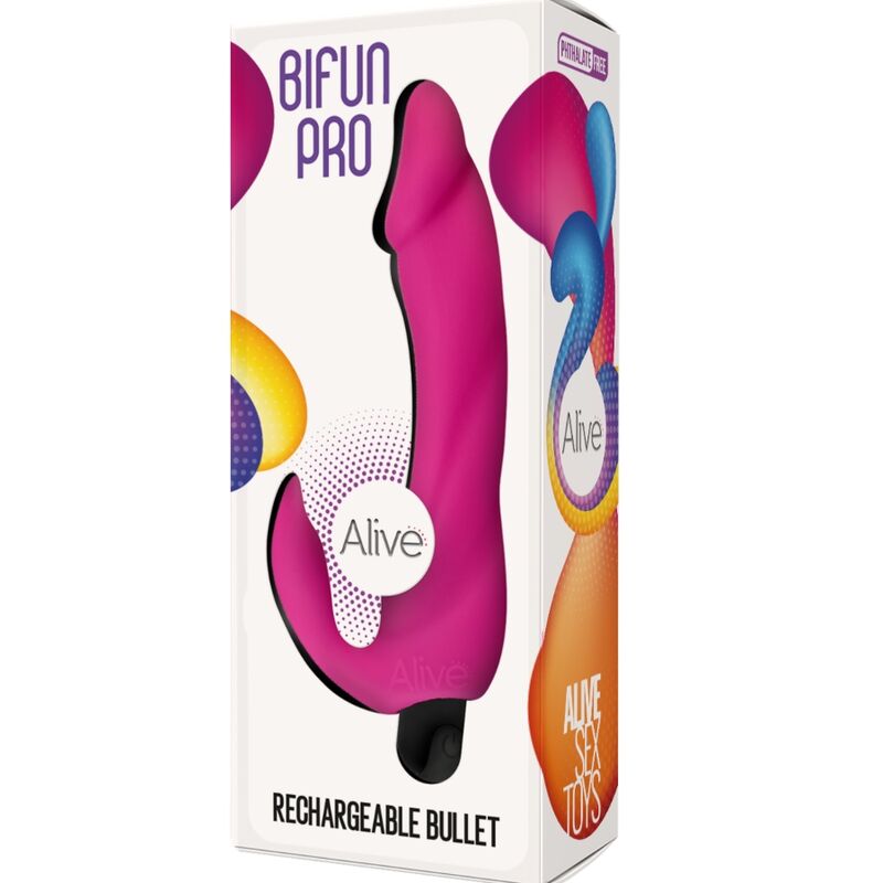 ALIVE - BIFUN PRO VIBRADOR DILDO ROSA 14,9 CM