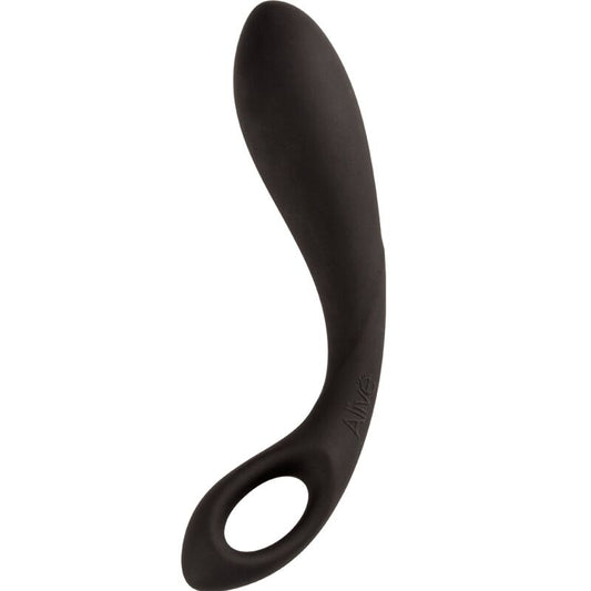 ALIVE - MASSAGEADOR ANAL CORAÇÃO PRETO 15 CM