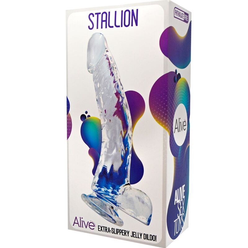 ALIVE - TRANSPARENT REALISTIC PENIS STALLION 22 CM