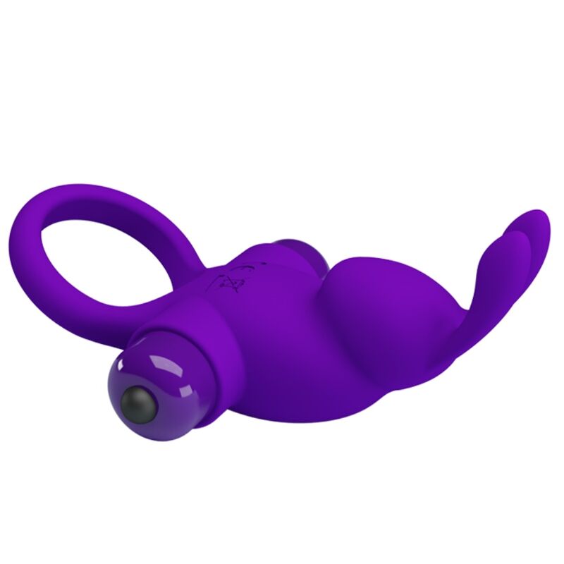 PRETTY LOVE - PURPLE RABBIT VIBRATING RING FOR PENIS