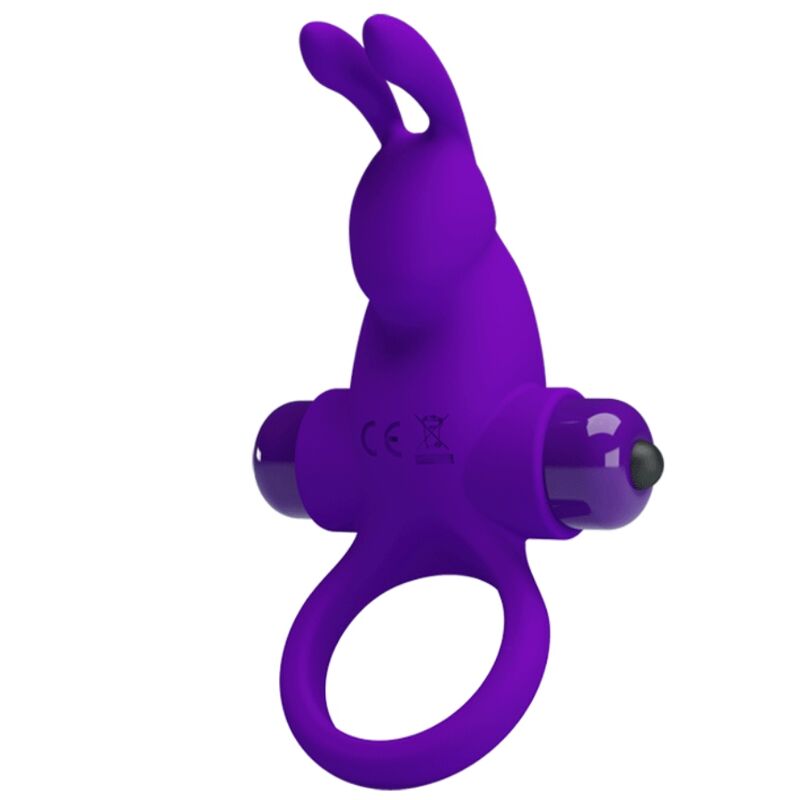 PRETTY LOVE - PURPLE RABBIT VIBRATING RING FOR PENIS