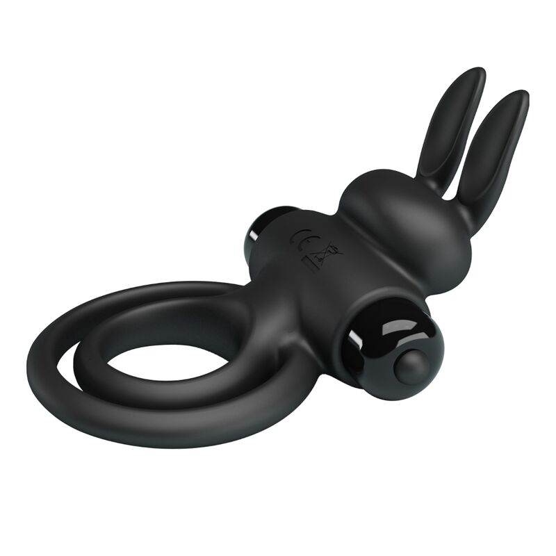 PRETTY LOVE - VIBRATING RING III BLACK RABBIT PENIS