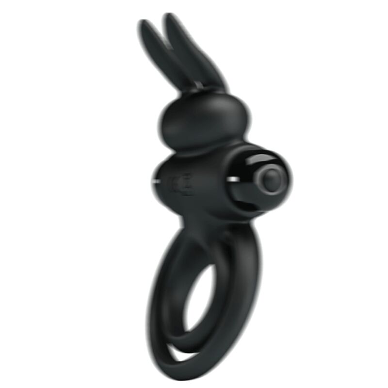 PRETTY LOVE - VIBRATING RING III BLACK RABBIT PENIS