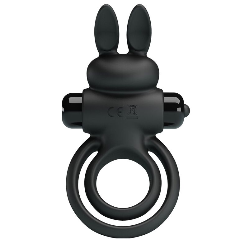 PRETTY LOVE - VIBRATING RING III BLACK RABBIT PENIS