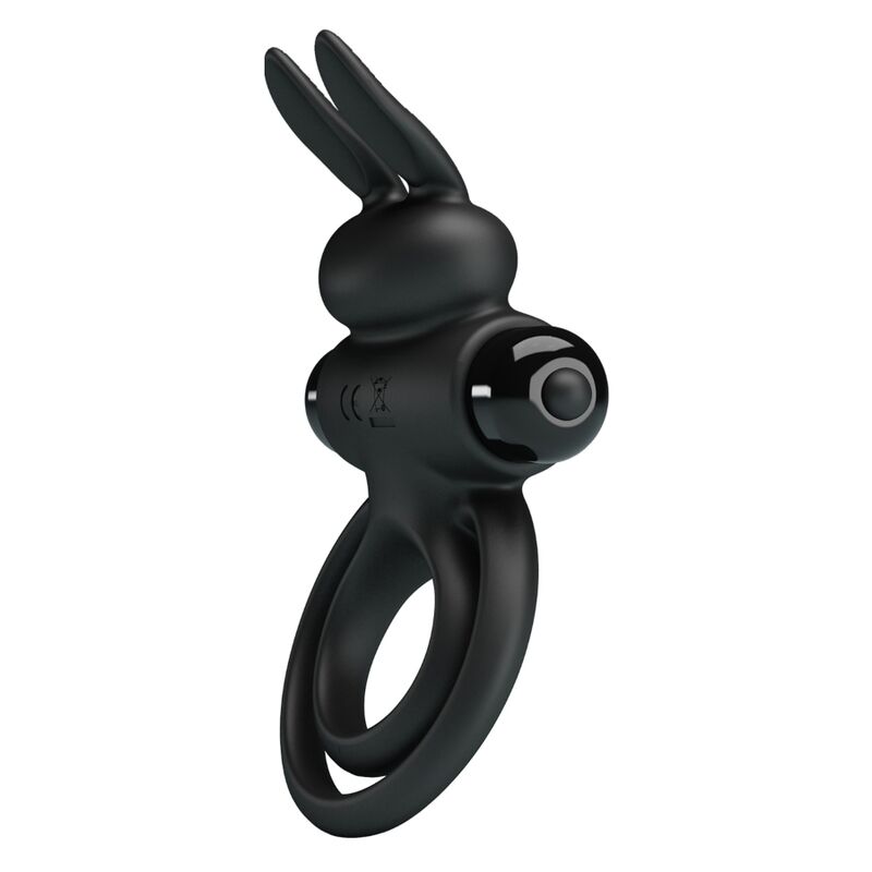 PRETTY LOVE - VIBRATING RING III BLACK RABBIT PENIS