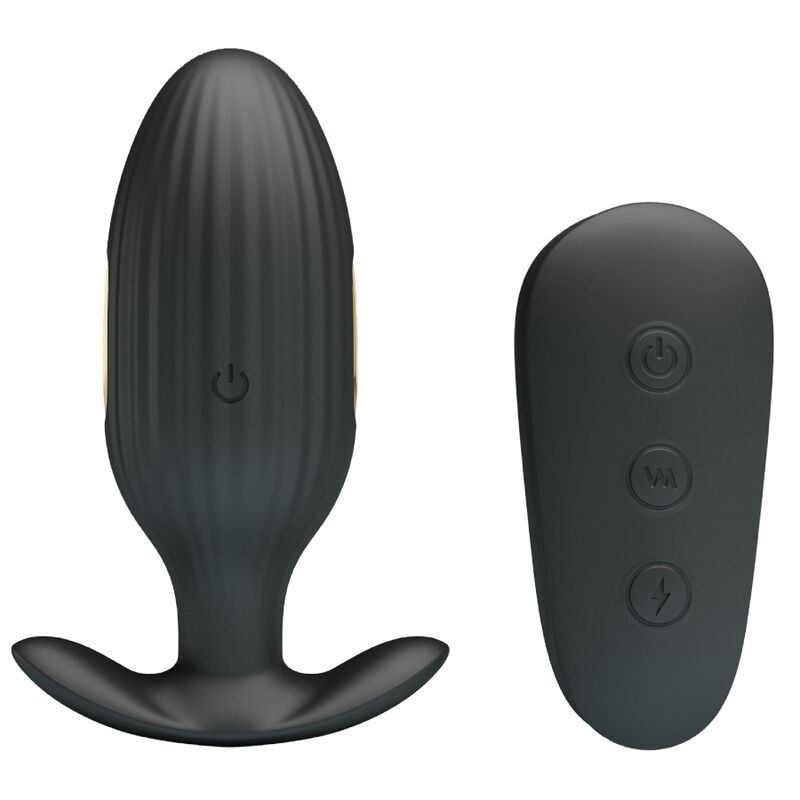 PRETTY LOVE - KELLY ANAL PLUG RECHARGEABLE VIBRATOR BLACK