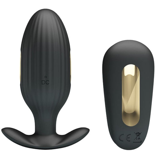 PRETTY LOVE - KELLY ANAL PLUG VIBRADOR RECARREGÁVEL PRETO