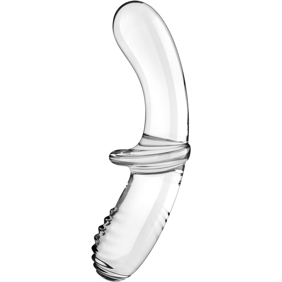 SATISFYER - DILDO DUPLO CRISTAL TRANSPARENTE