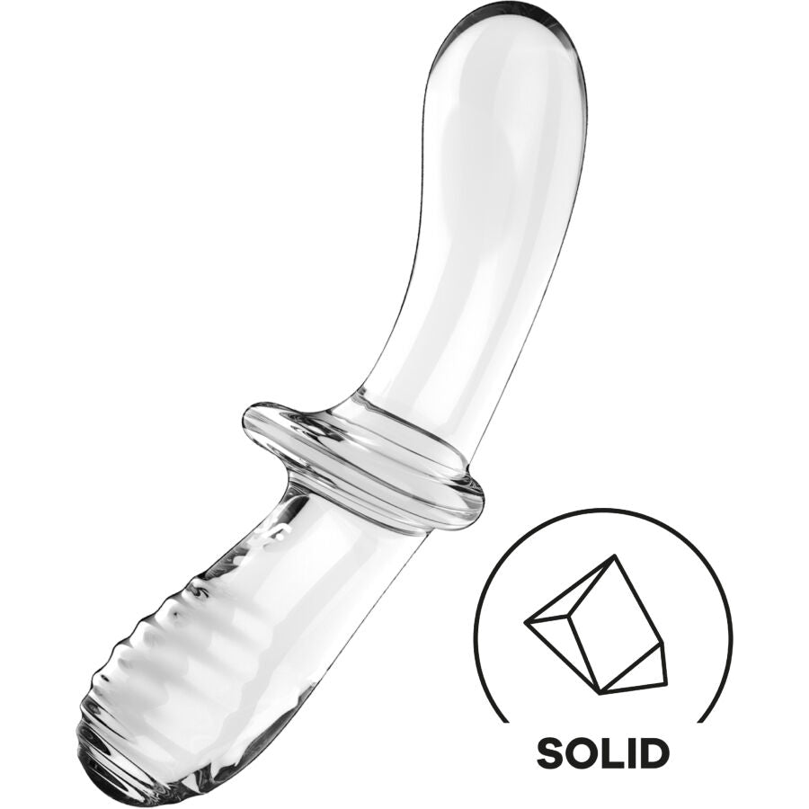 SATISFYER - DILDO DUPLO CRISTAL TRANSPARENTE